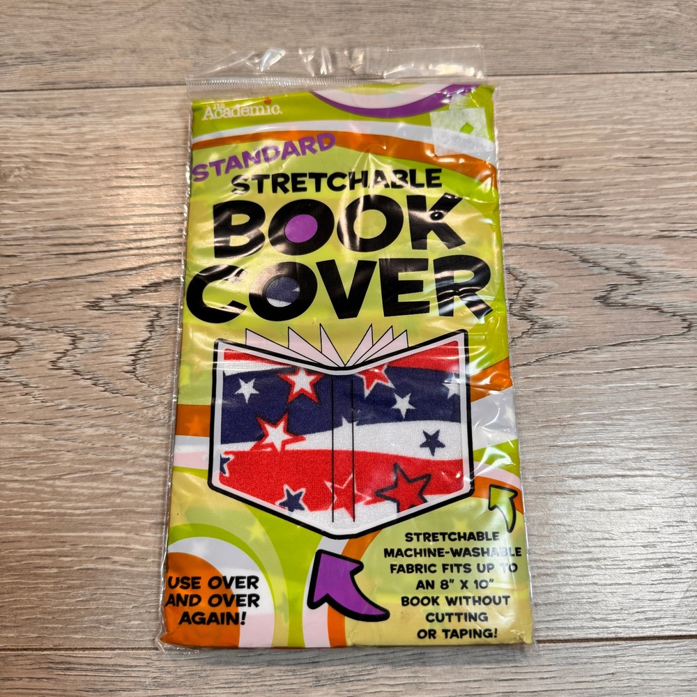 Academic Stretchable Book Cover Standard Size‎ Patriotic Stars & Stripes